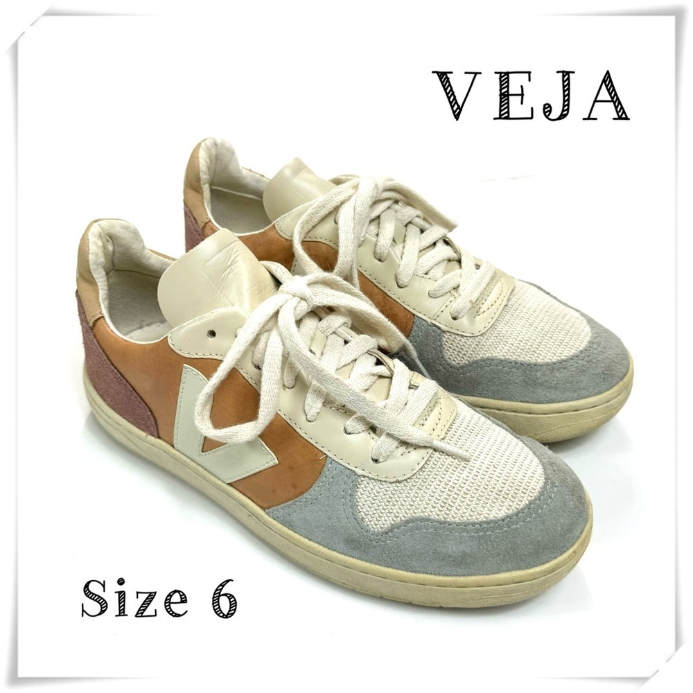 VEJA V-10 Suede W Color Block Sneakers Size 6